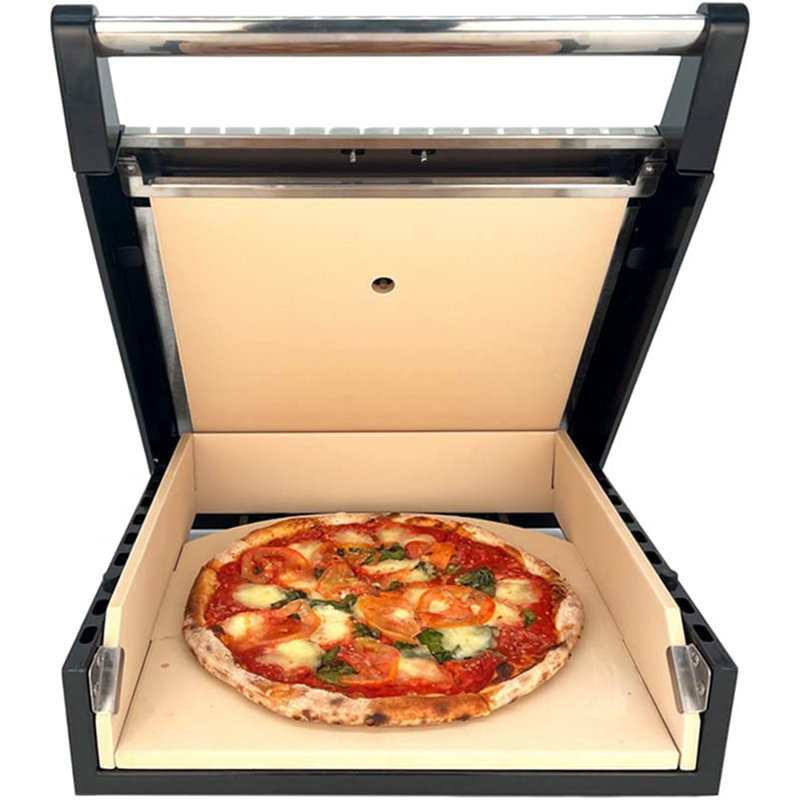 Megamaster Stainless Steel Countertop Natural Gas Pizza Oven in Silver